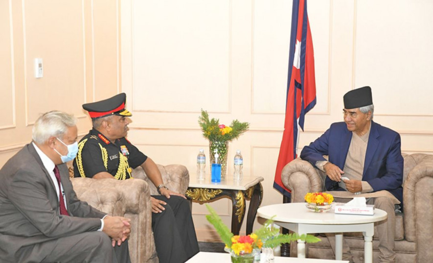 भारतका सेनाध्यक्ष पाण्डेले प्रधानमन्त्रीलाई भेटे